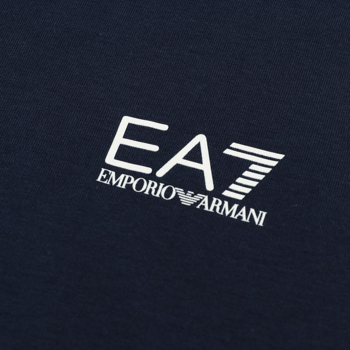Поло с принтом логотипа Ea7 EMPORIO ARMANI, темно-синий — фото 4