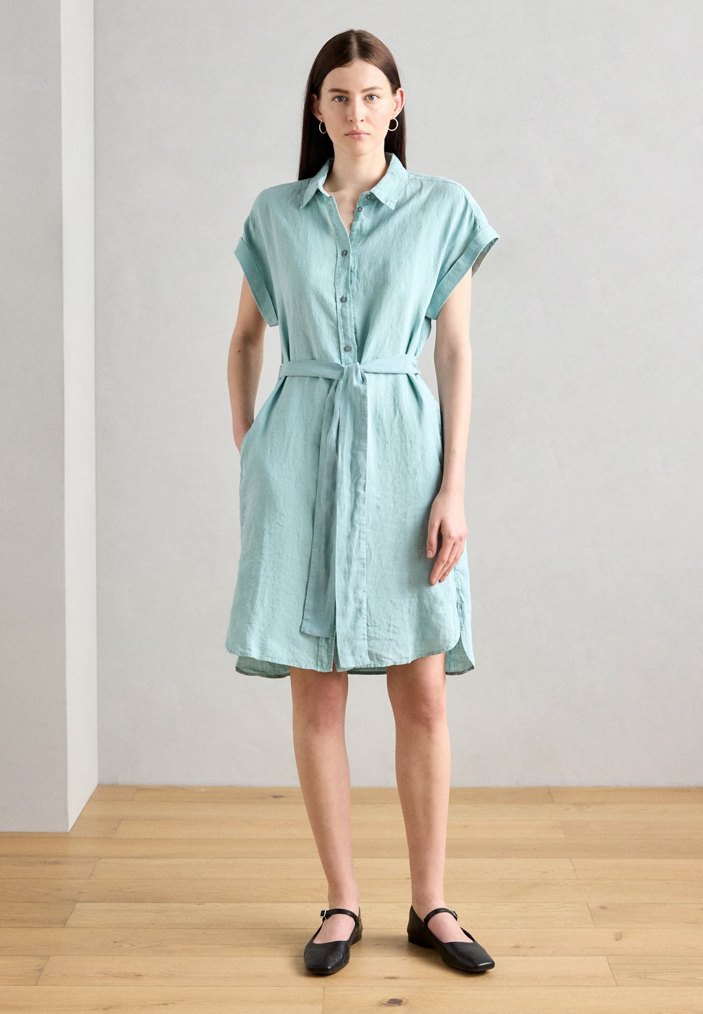 

Платье-рубашка SHIRT DRESS SHORT LENGTH COLLAR BELT AT WAIST Marc O'Polo, цвет Pure Teal
