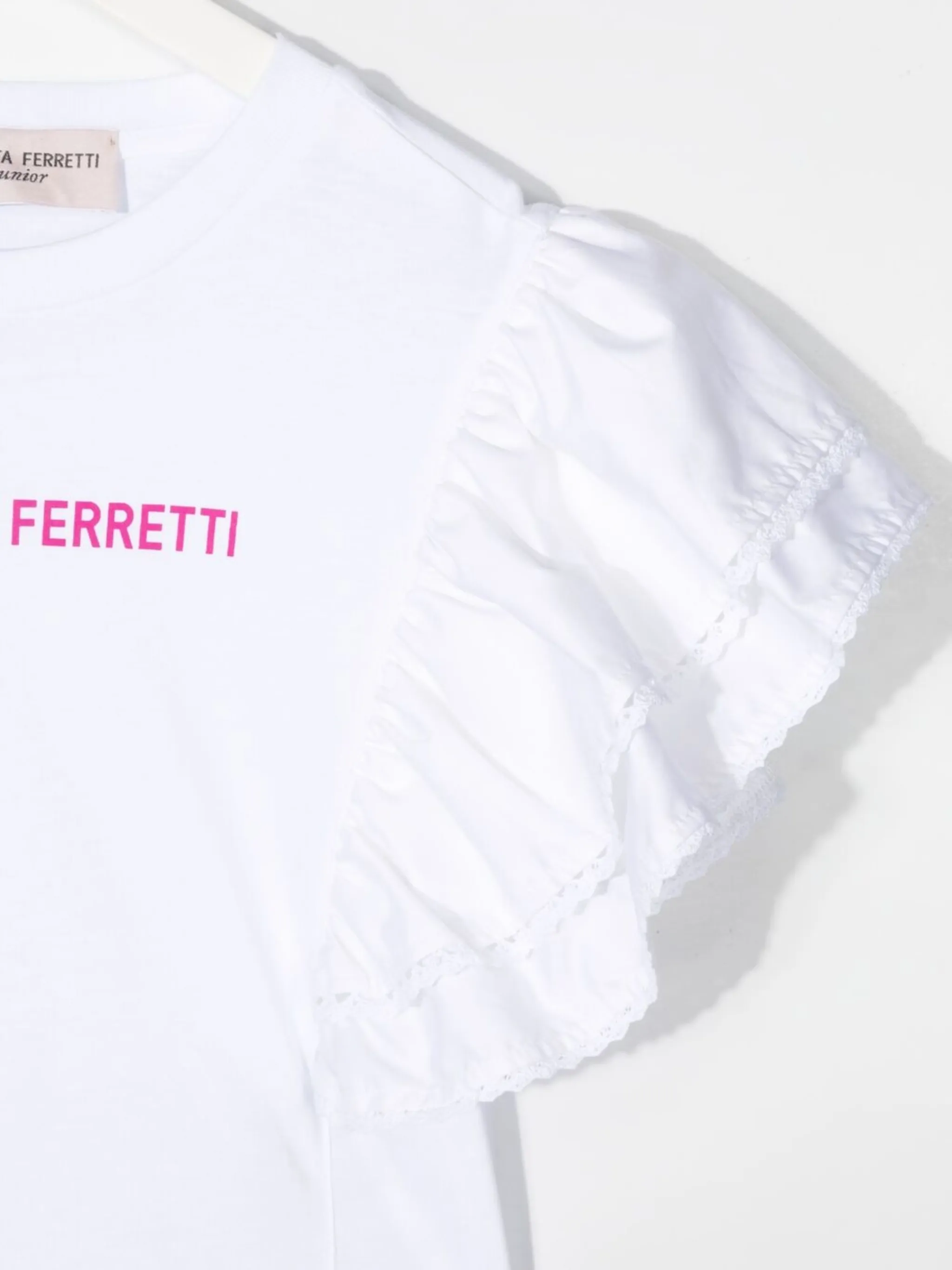 Футболка с логотипом Alberta Ferretti Kids, белый — фото 3