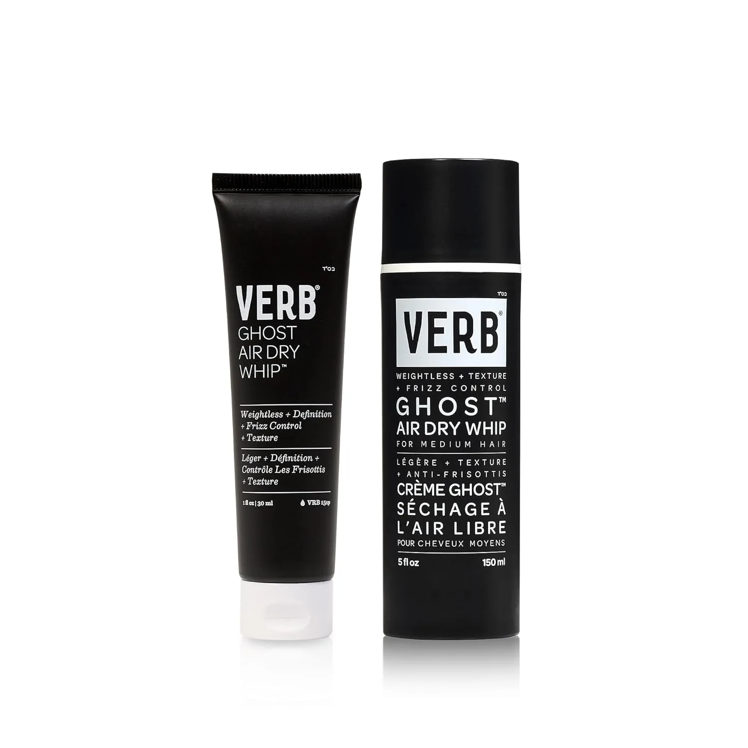VERB Ghost Air Dry Whip - Невесомый крем для укладки - С маслом моринги - Устраняет пушистость + Увлажняет и улучшает текстуру - Веганский продукт, не содержит парабенов и вредных сульфатов 170.10 г (2 шт.), Green