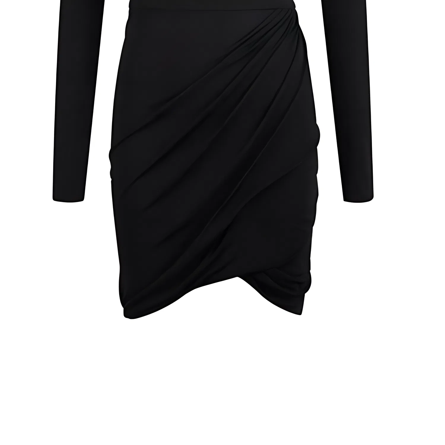 Платье с длинным рукавом SS23 Women's Black VERSACE — фото 4
