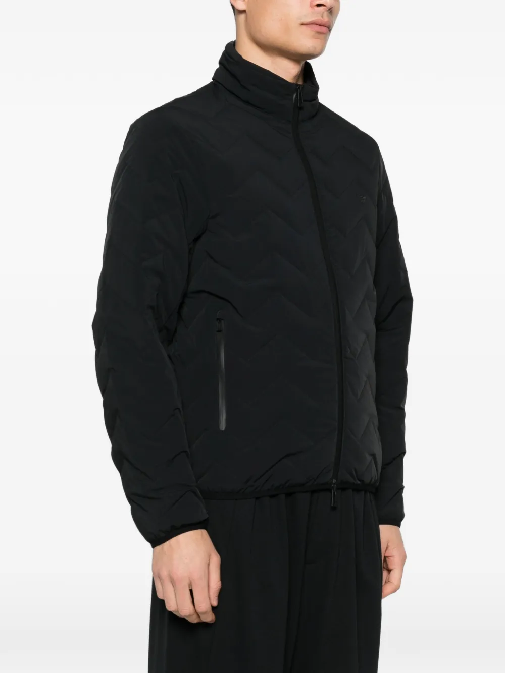 Стеганая куртка на молнии Emporio Armani, черный — фото 3