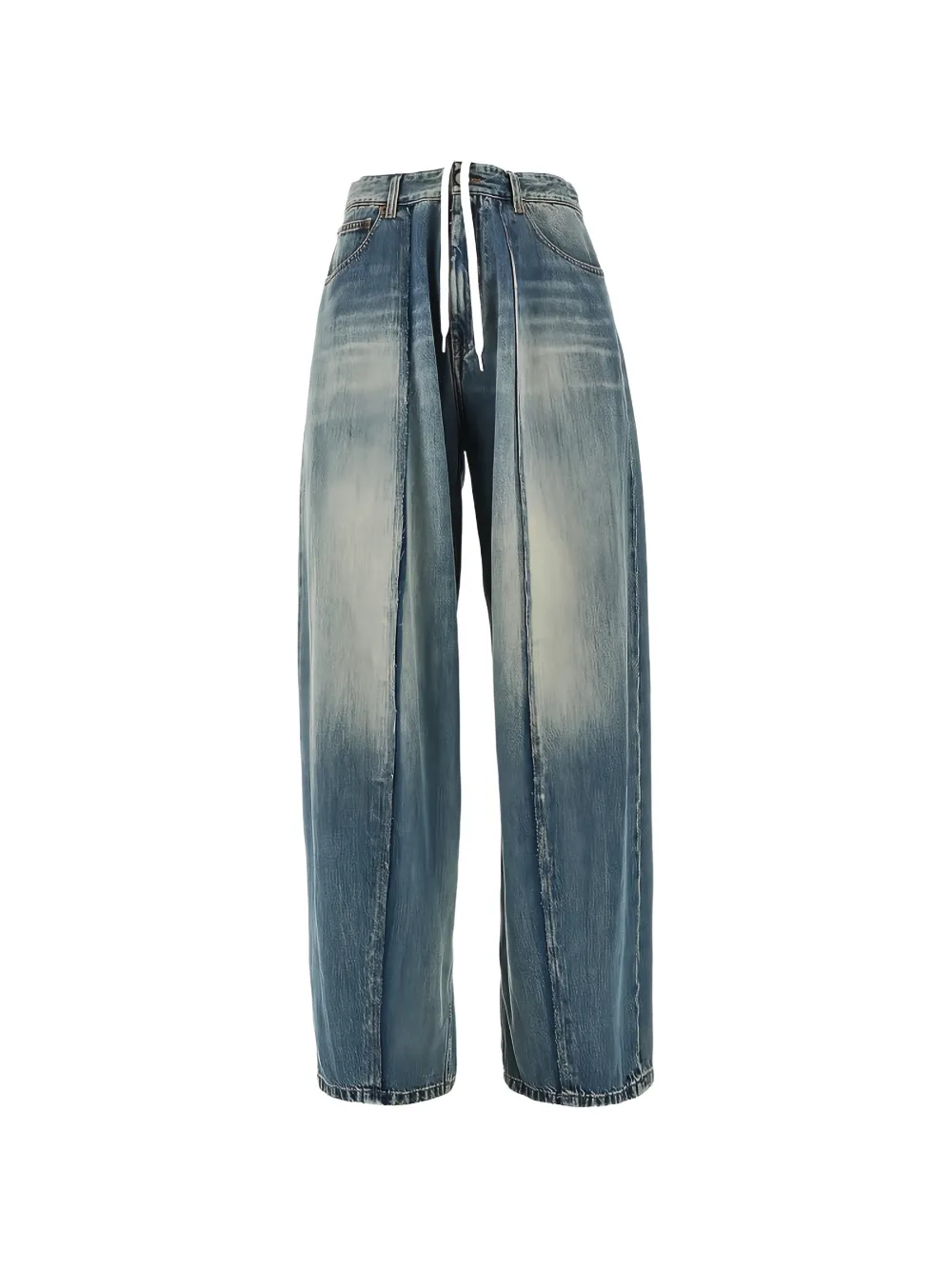 

Широкие брюки с отделкой швами Mm6 Maison Margiela, синий