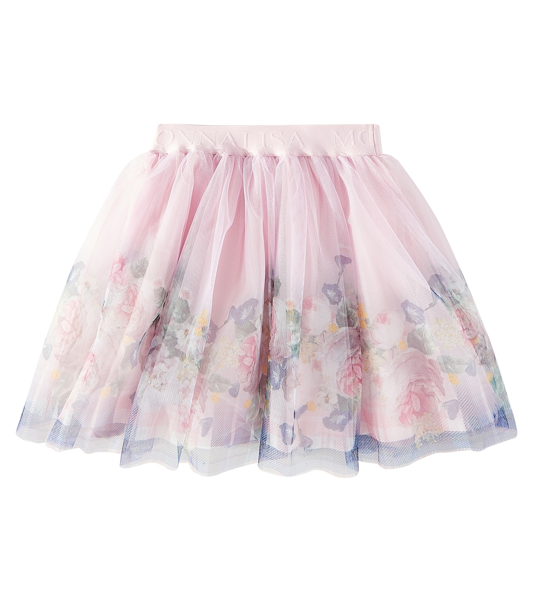 

Юбка из тюля с цветочным принтом Monnalisa, Cipolla+Multicolour