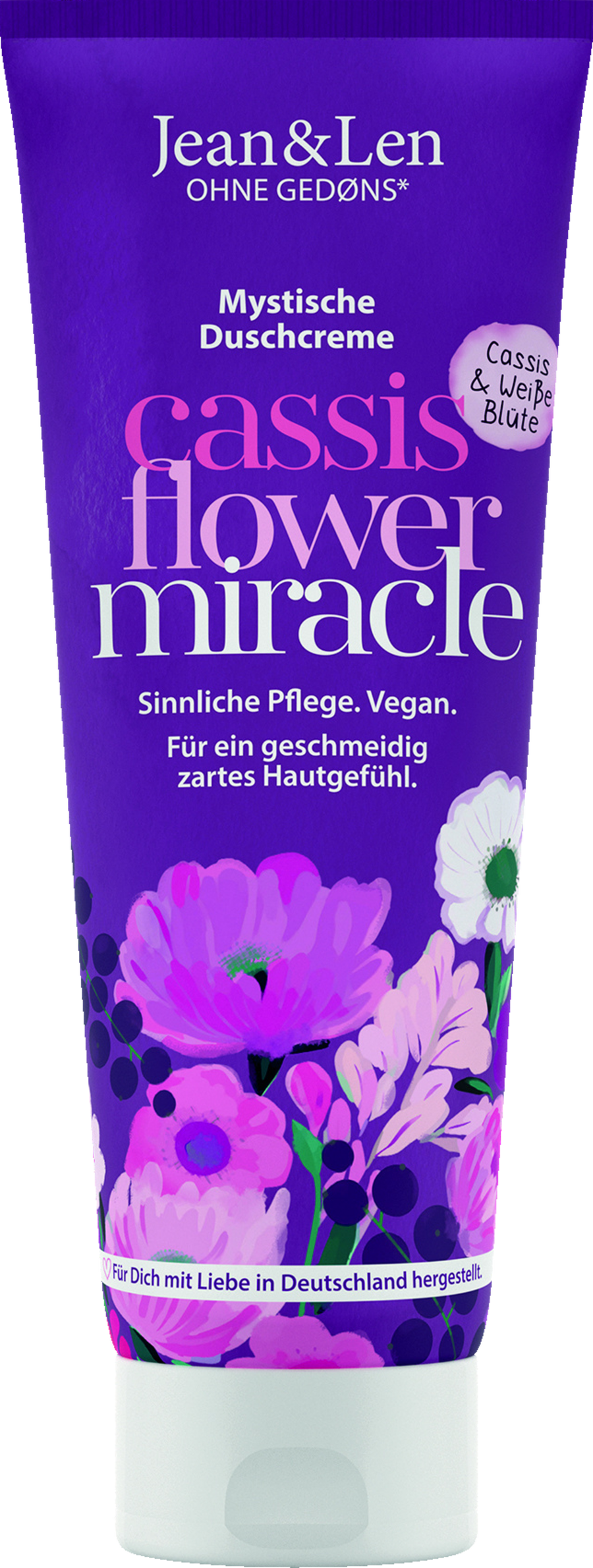 

Гель для душа Jean&Len Duschcreme Cassis & Weiße Blüte
