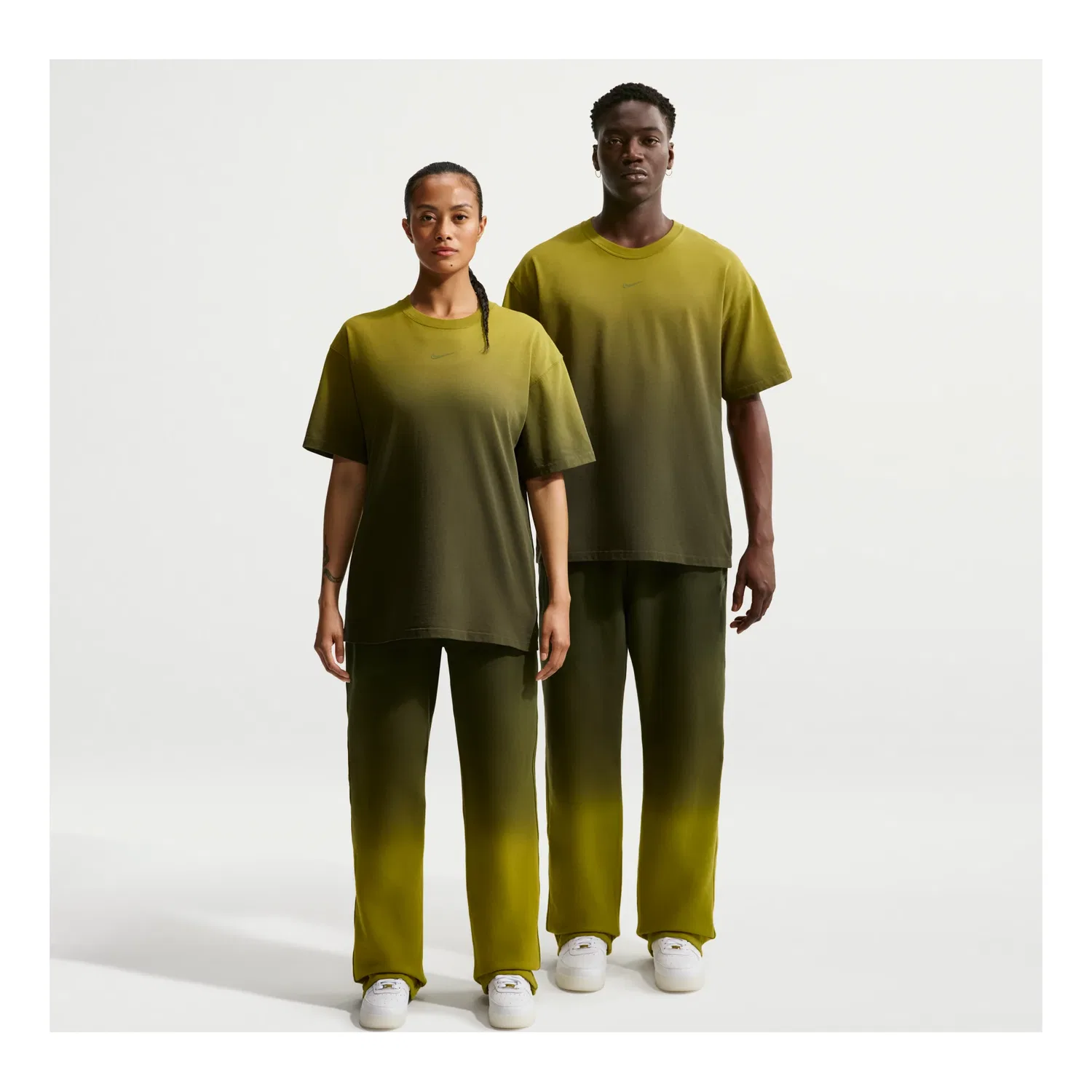 Флисовые брюки Nike NOCTA с открытым подолом, зеленый