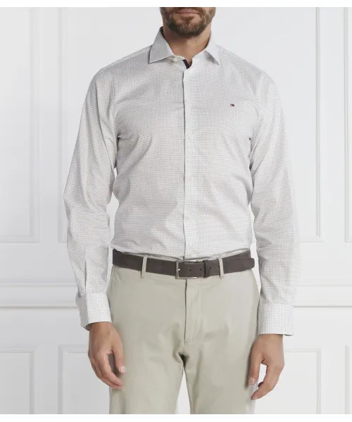 

Рубашка с двойным принтом Slim fit Tommy Hilfiger, белый