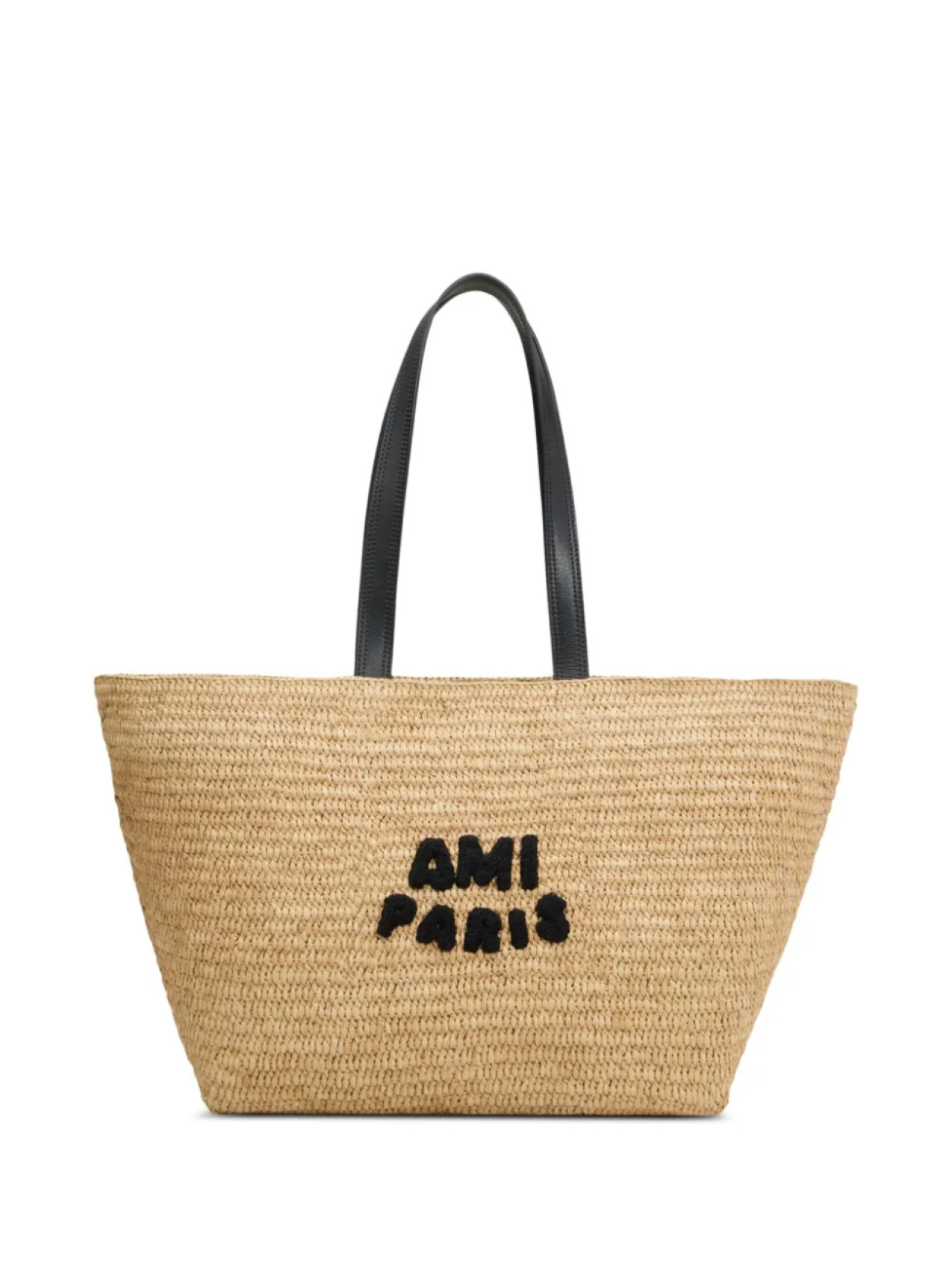

Сумка-тоут из рафии AMI Paris, нейтральный