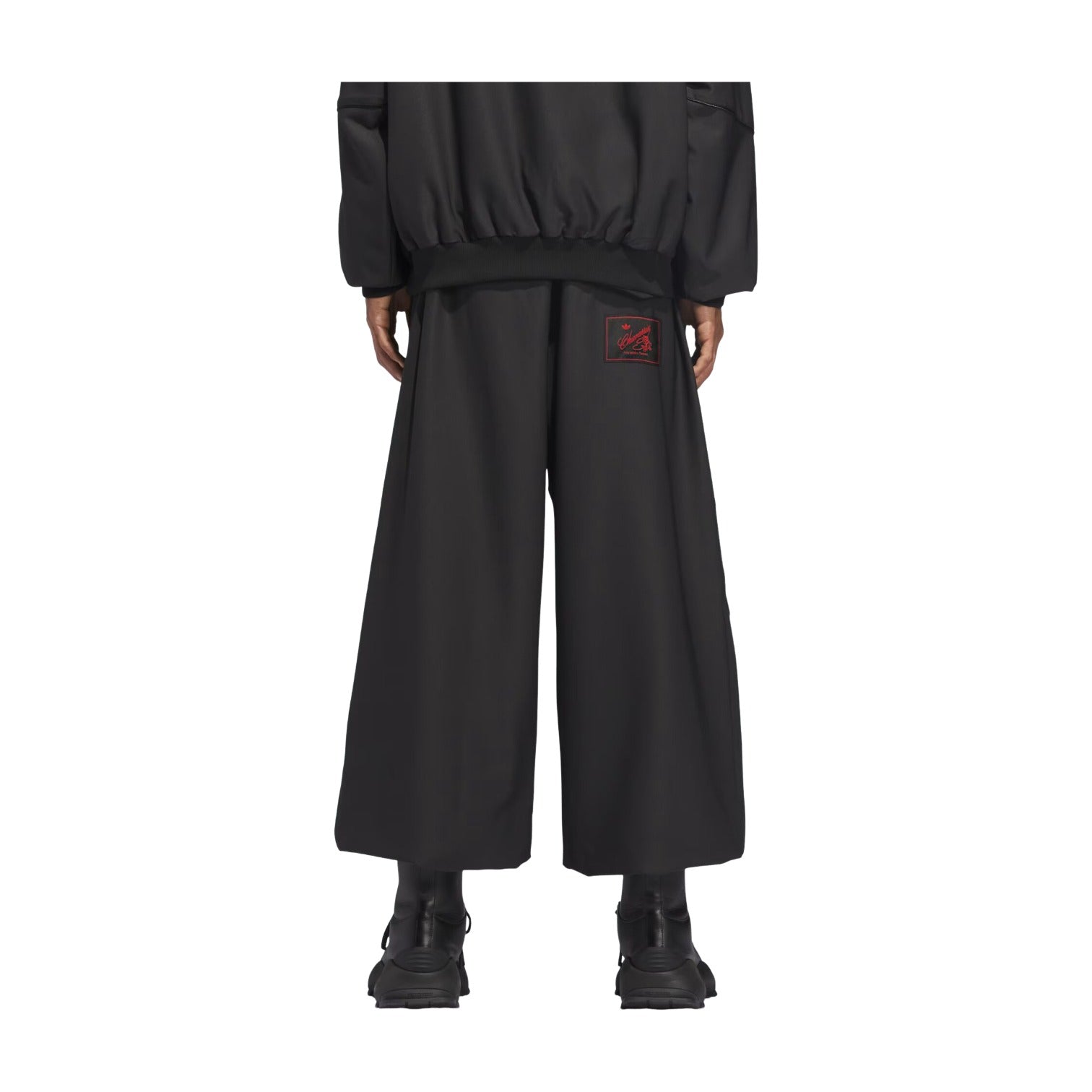 Спортивные брюки Adidas x Willy Chavarria Twill Oversize Track Pants 'Black' — фото 4