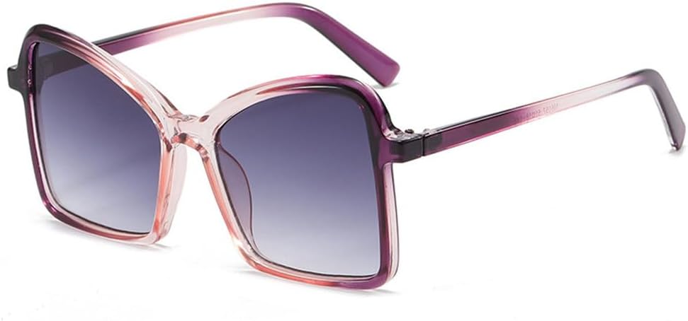 

Модные женские солнцезащитные очки в крупной оправе с многоугольными линзами, разноцветные, с плоскими зеркальными линзами. Мужские солнцезащитные очки с зеркальными линзами и защитой от УФ-излучения UV400 TYUVIVO, C4 Purple Gray