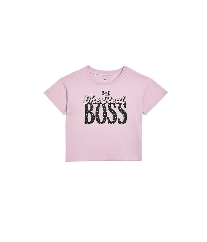 Футболка с коротким рукавом UA The Real Boss Under Armour Kids, Prime Pink