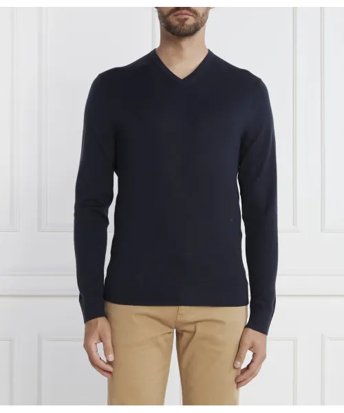 

Превосходный шерстяной свитер Slim fit Calvin Klein, синий