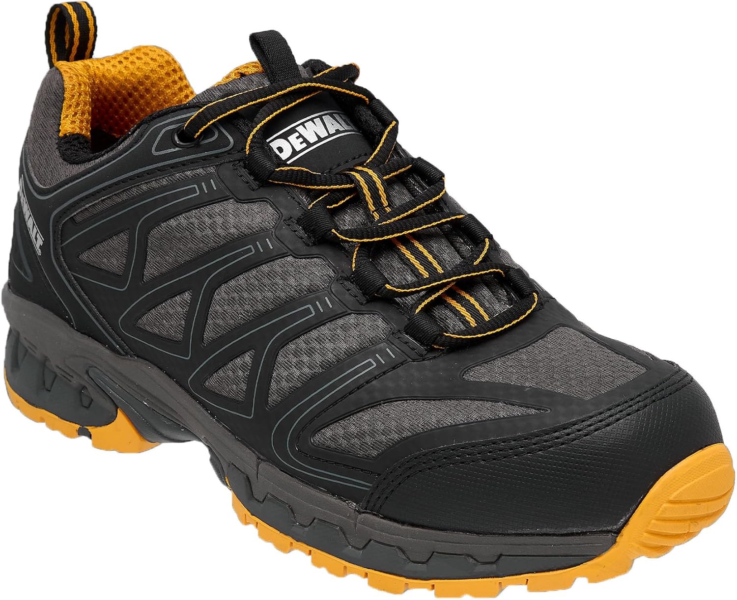 

Мужские легкие ботинки с алюминиевым носком DEWALT Boron - противоскользящие, с дышащей сеткой, сертифицированы ASTM, удобные для строительства и работы на складе, черный/желтый
