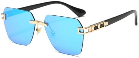 

Солнцезащитные очки без оправы 2027 года для мужчин и женщин, для вождения, в стиле ретро, ​​для путешествий, для активного отдыха, с защитой от УФ-излучения UV400 MTZJH, 4