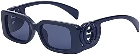 

Квадратные солнцезащитные очки для женщин и мужчин, модные солнцезащитные очки в маленькой оправе, винтажные панк-очки, защита от ультрафиолета UV400 MTZJH, Black Black