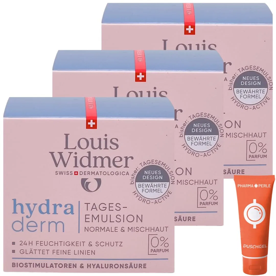 Эмульсия ‎Pharma Perle — Дневная «Hydraderm Unscented» от Louis Widmer, Pharma , 3 X Widmer Daily Emulsion, 50 мл