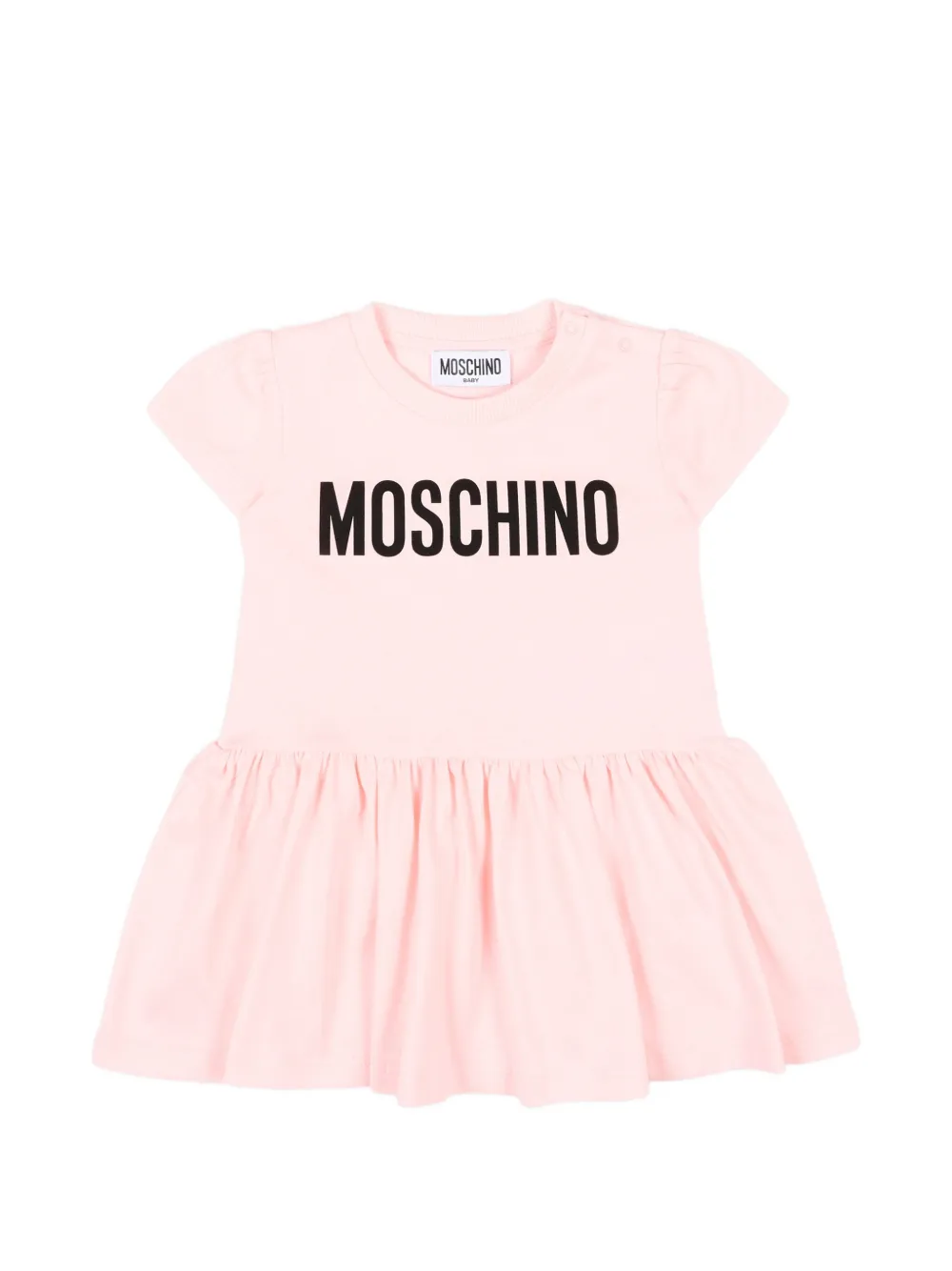 

Платье с короткими рукавами Moschino Kids, розовый
