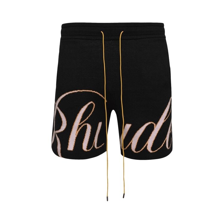 

Шорты Rhude Knit Script Short, черный
