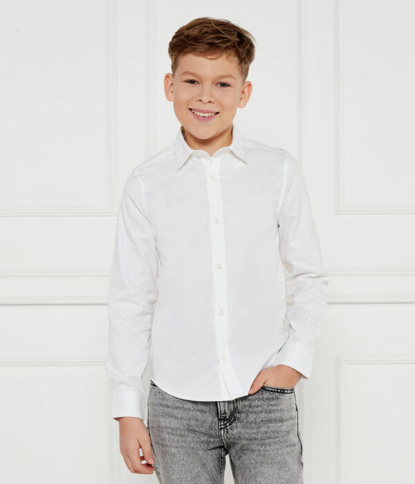 

Рубашка детская Boss Kidswear хлопковая классическая, белый