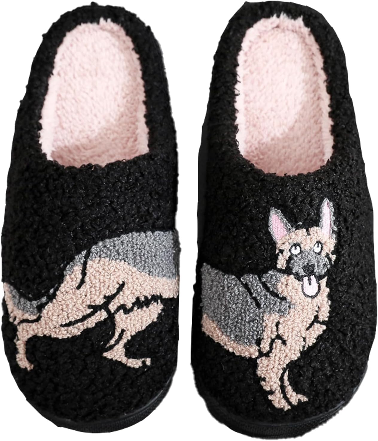 

Женские и мужские домашние тапочки с милым мультяшным дизайном, ретро, мягкие плюшевые, легкие, удобные для ношения дома и на улице, тапочки с противоскользящей подошвой Oukisam, Pet Dog
