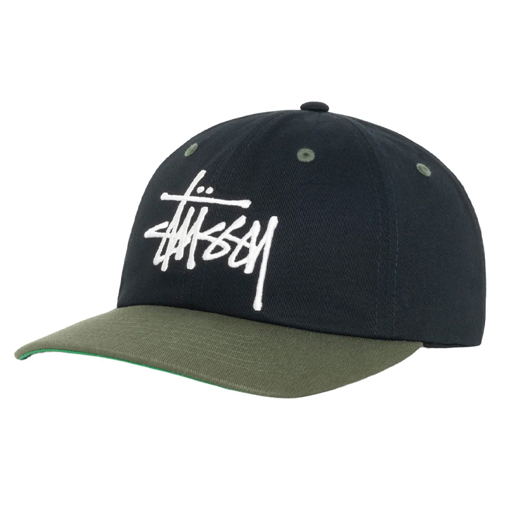 

Stussy Низкопрофильная базовая бейсболка, Black