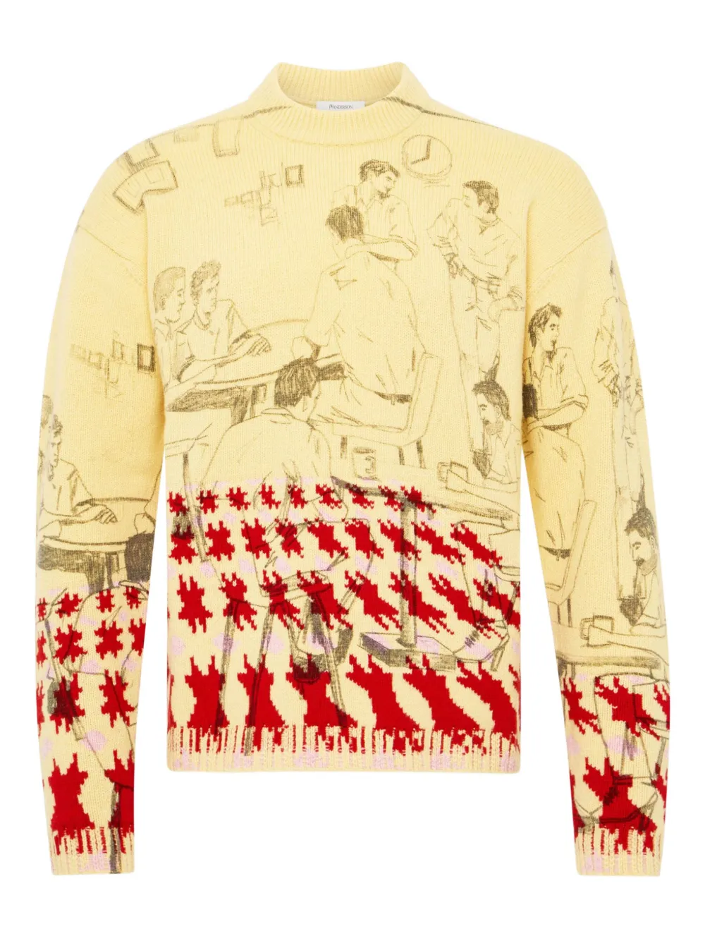 

Джемпер с узором JW ANDERSON, желтый