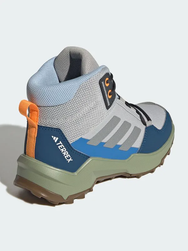 Походные ботинки ax4r mid k Adidas Terrex, Grey Two/Reflective Silver/Glow Blue — фото 4