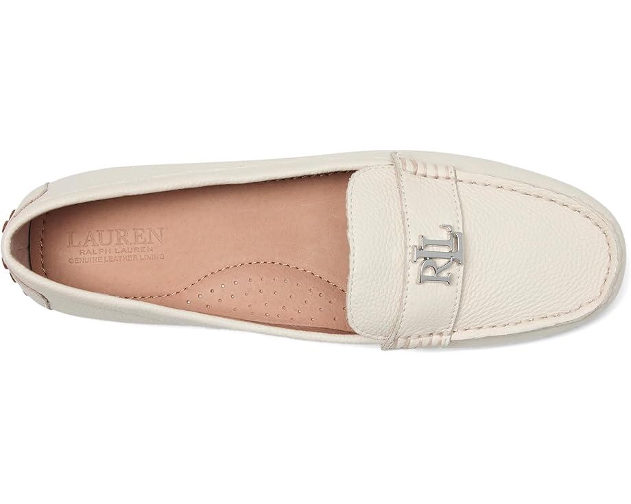 Лоферы Lauren Ralph Lauren Barnsbury Pebbled Leather Driver, цвет Soft White — фото 2