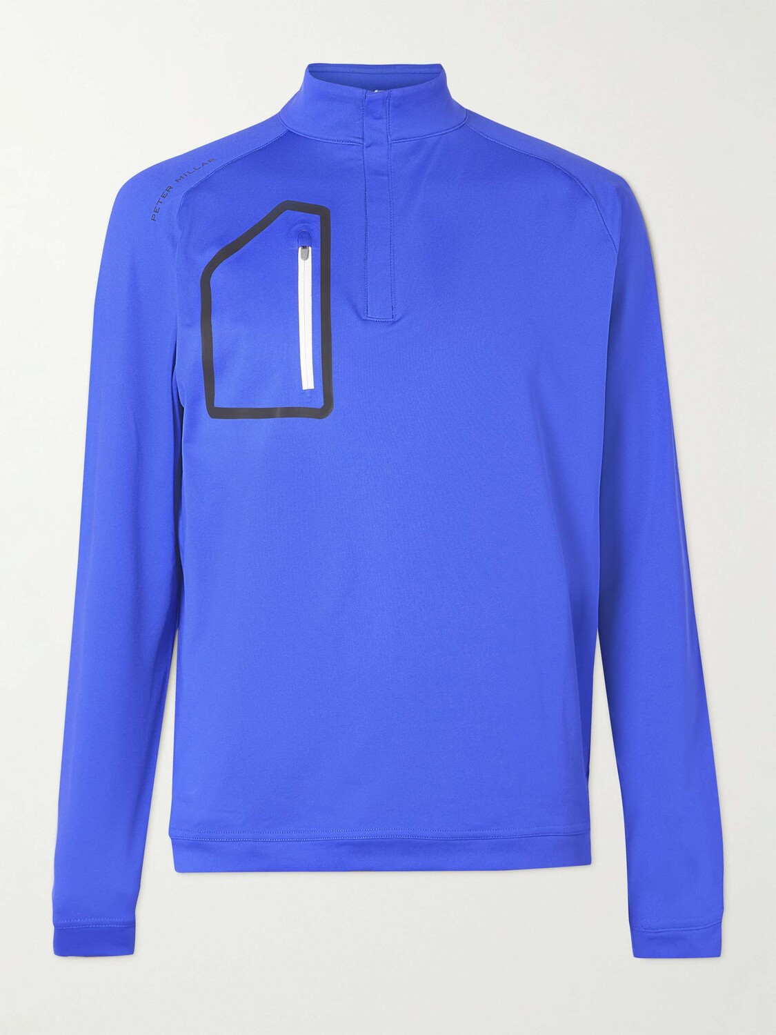 

Жаккардовая футболка для гольфа Forge Tech-Jersey с молнией до половины PETER MILLAR, синий