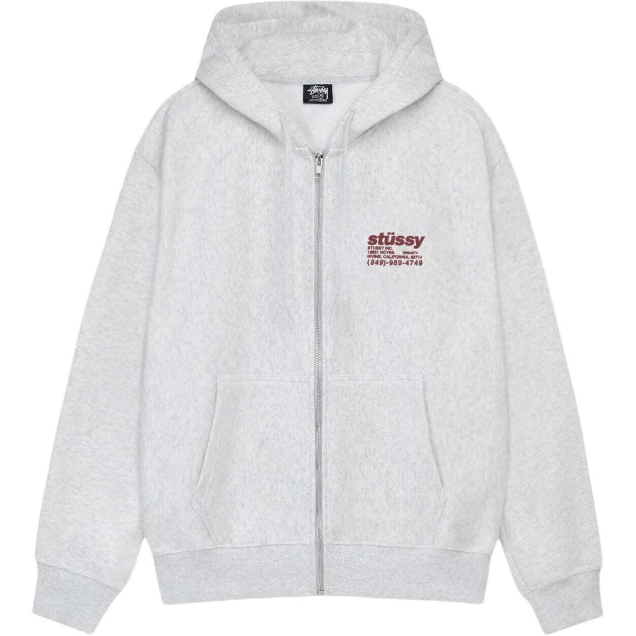 

Толстовка с капюшоном DNA Zip Stussy, серый