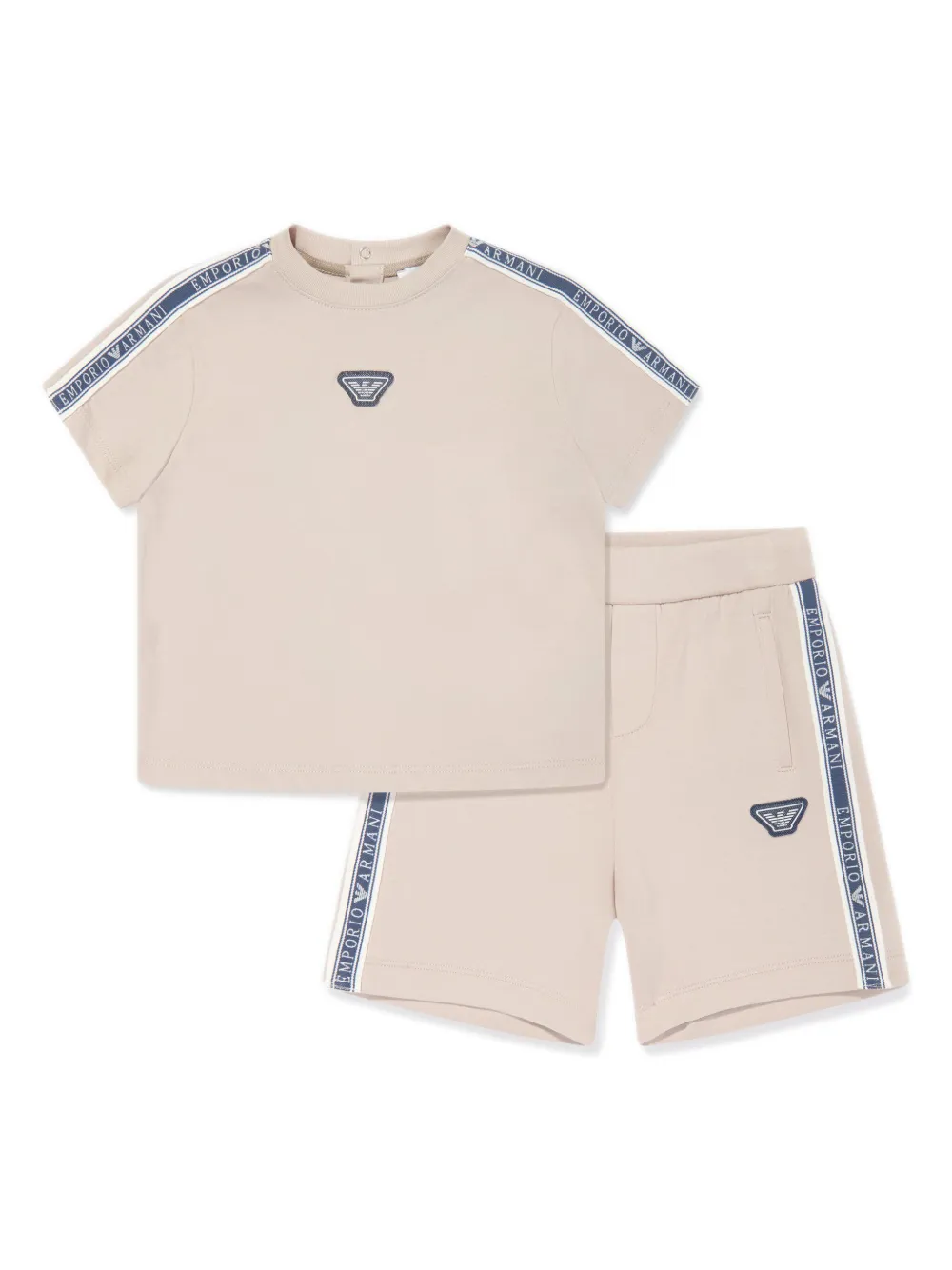 

Комплект из топа и шортов с нашивкой-логотипом Emporio Armani Kids, нейтральный