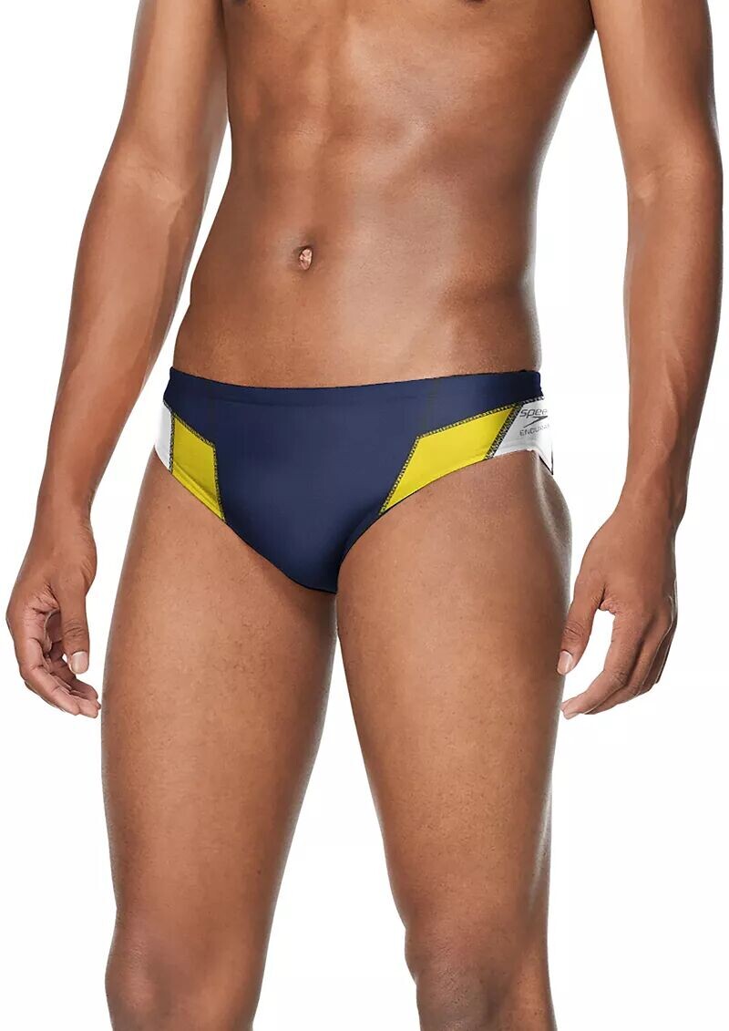 

Мужской плавный купальник Speedo с краями, темно-синий/золотой