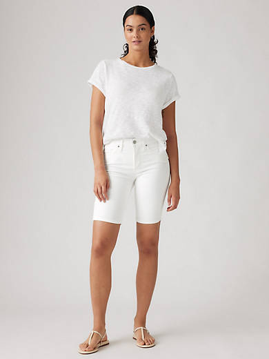 

Формирующие женские шорты-бермуды Levi's, цвет Chalk White