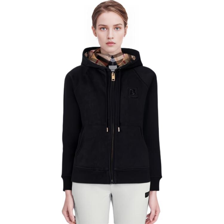 Толстовка Burberry, женская, черный, с молнией — фото 4