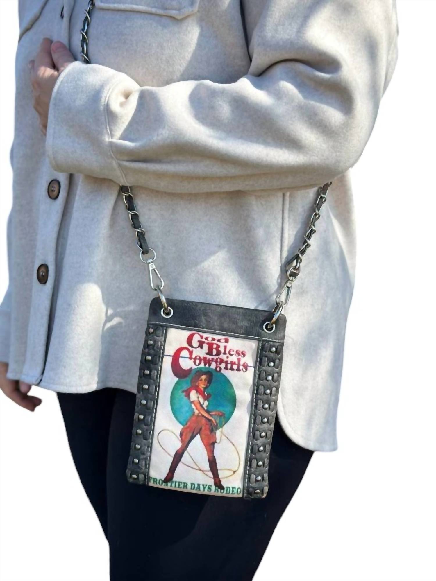 

Классический шикарный кошелек через плечо черного цвета The Chic Bag