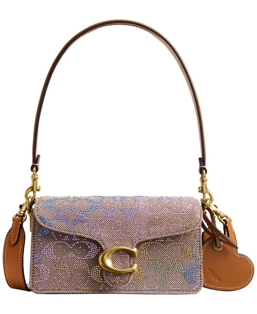 

Сумка через плечо Tabby Crystal Signature Jacquard Medium, размер 20 COACH, Rainbow Multi
