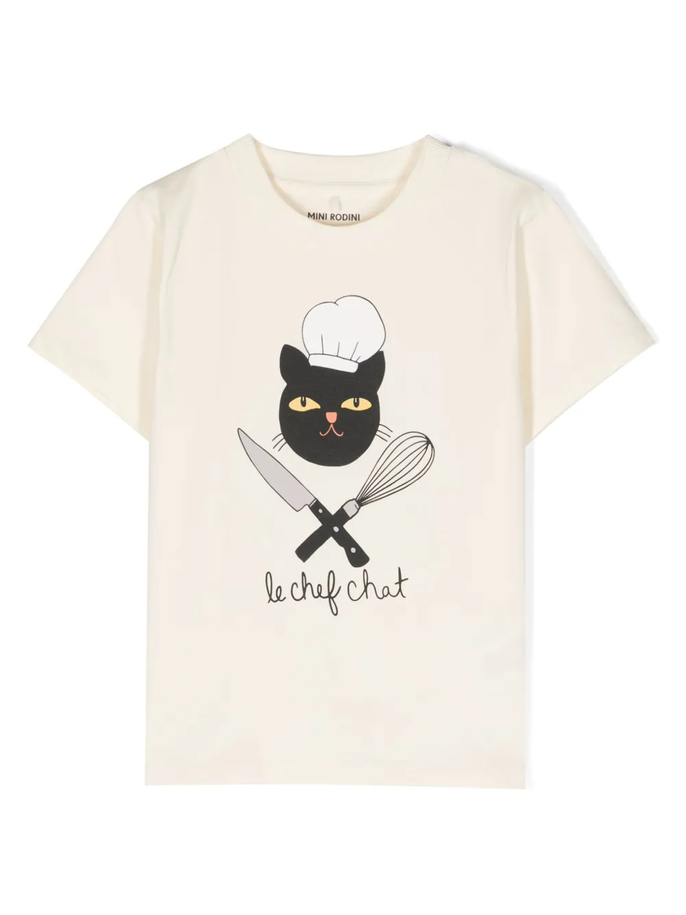

Футболка Chef Cat Mini Rodini, белый