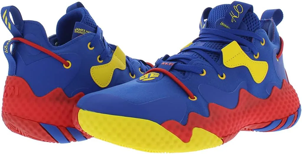 Мужские кроссовки Adidas Harden Vol 6, синий/красный/желтый — фото 2