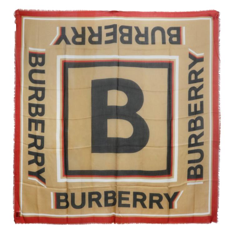 

Burberry Вязаный шарф унисекс коричневый, Brown