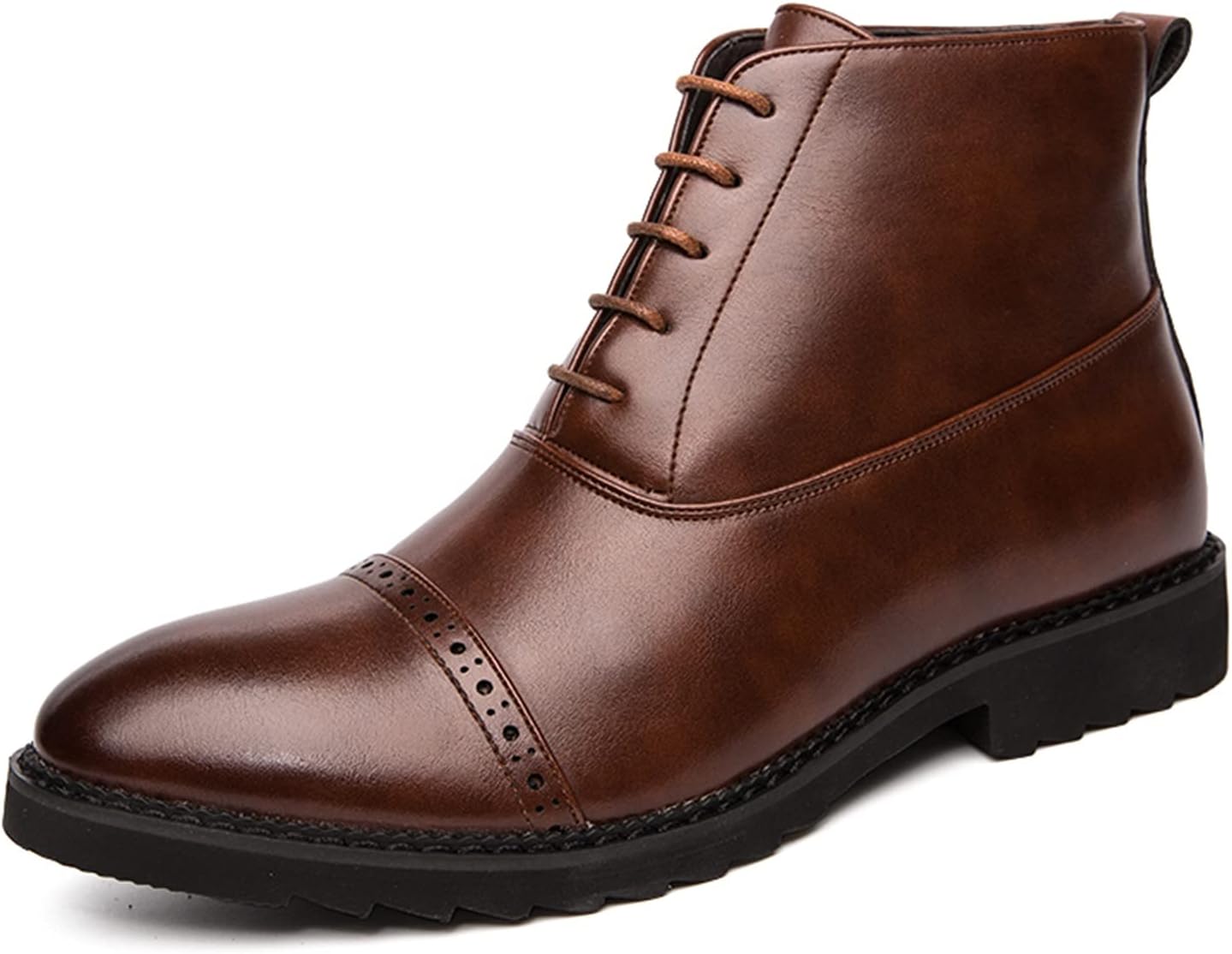 

Мужские ботинки на шнуровке Oxford с носком, из коровьей кожи, водонепроницаемые, противоскользящие, винтажные рабочие Xjsdjhount, красный