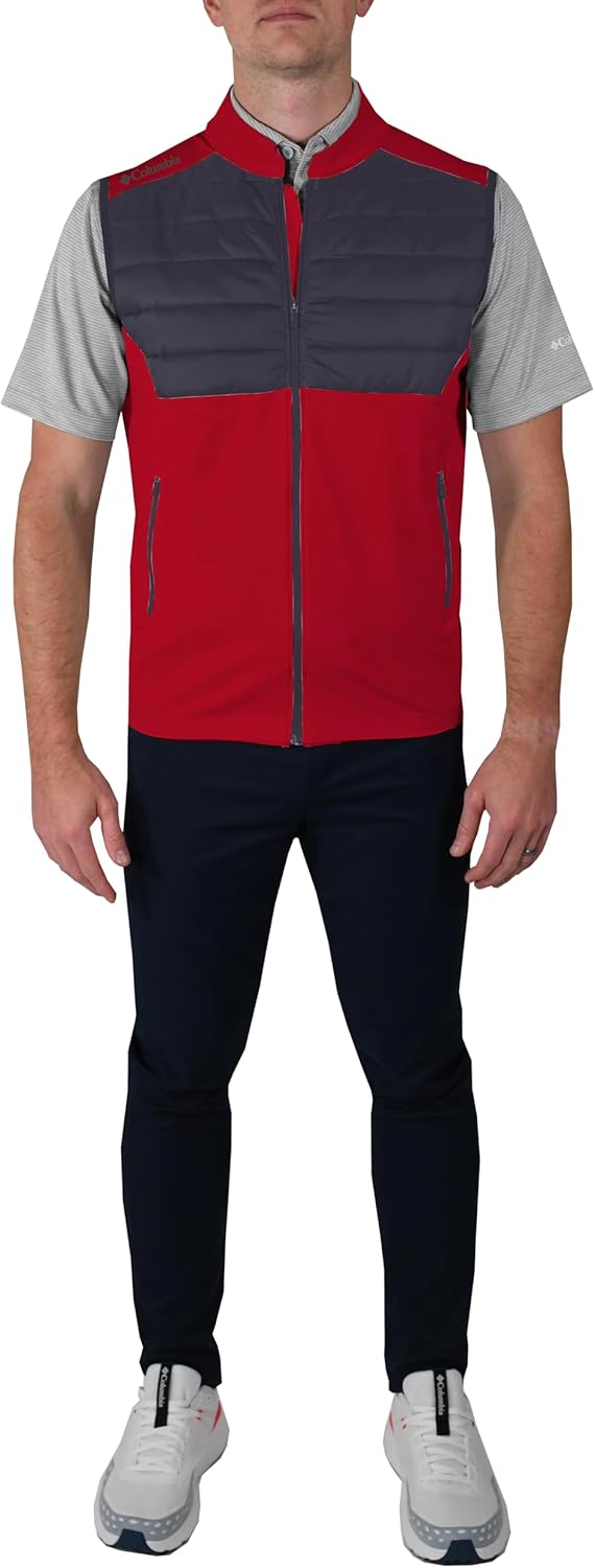 

Columbia Golf мужская Omni-Wick In The Element жилет на молнии, Intense Red