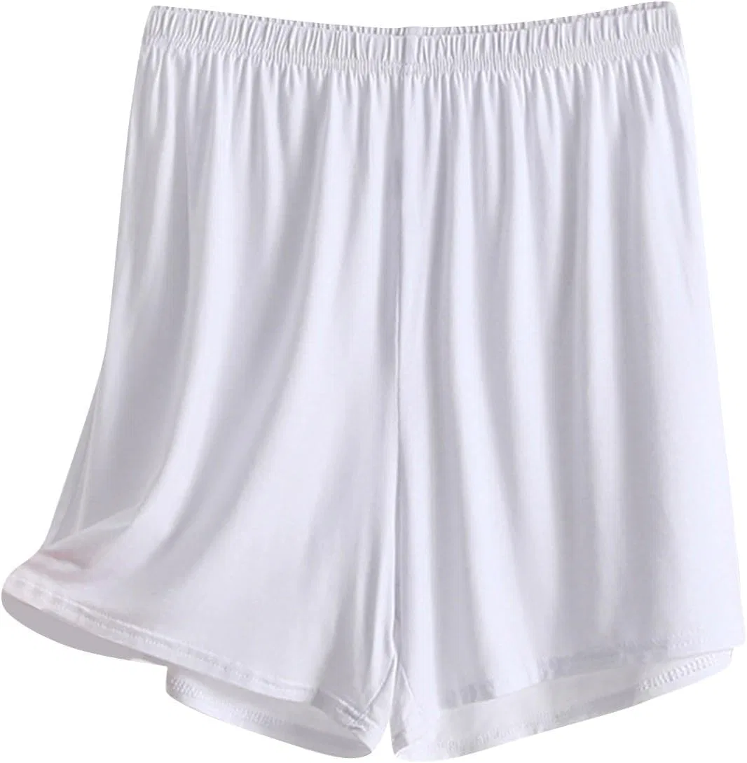 Шорты пижамные женские Plus Size, модальные, на эластичном поясе, A02_white