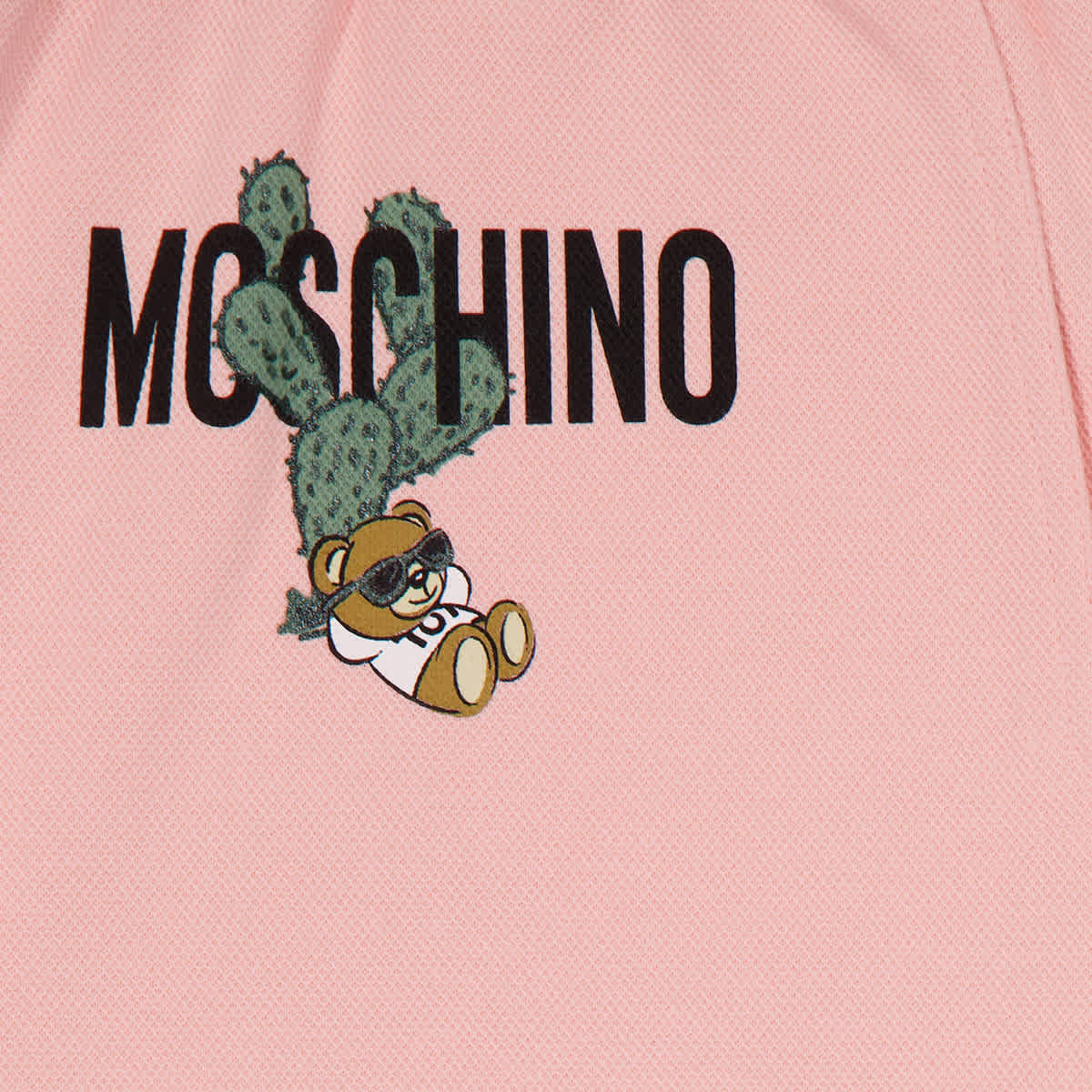 Спортивные брюки Moschino Kids с вышитым изображением медведя-кактуса Moschino, Sugar Rose — фото 2