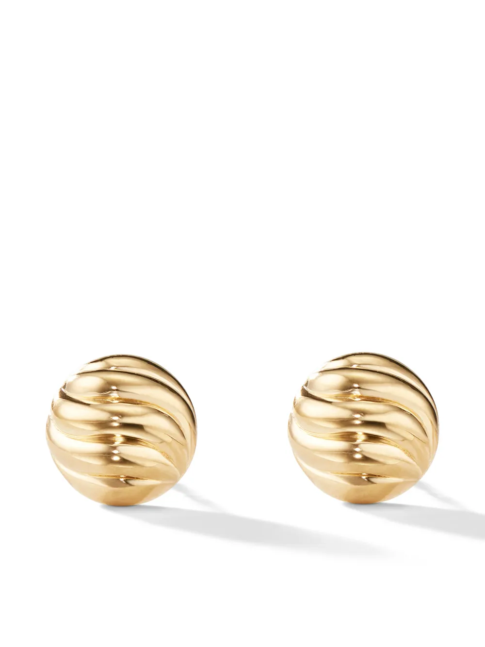 

Серьги-гвоздики Sculpted Cable из желтого золота (8 мм) David Yurman, золотой