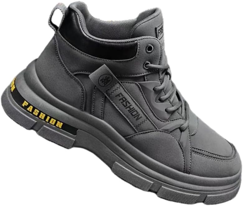 

Мужские противоскользящие и износостойкие рабочие спортивные кроссовки- высокие, с толстой подошвой, для использования на открытом воздухе, в альпинизме и для повседневной носки Fmshi, серый