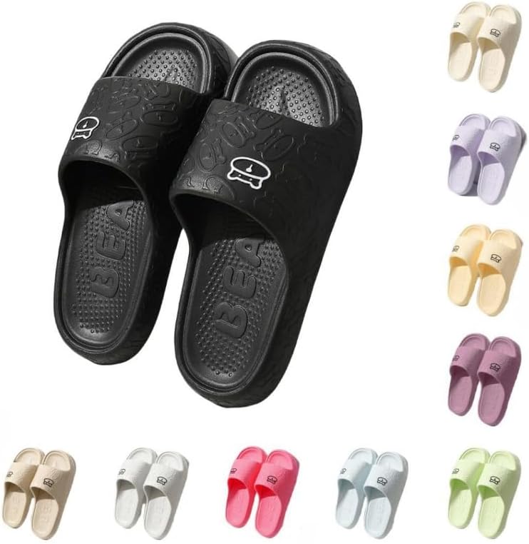 

Милые шлепанцы с медвежонком для женщин Albiva, черный