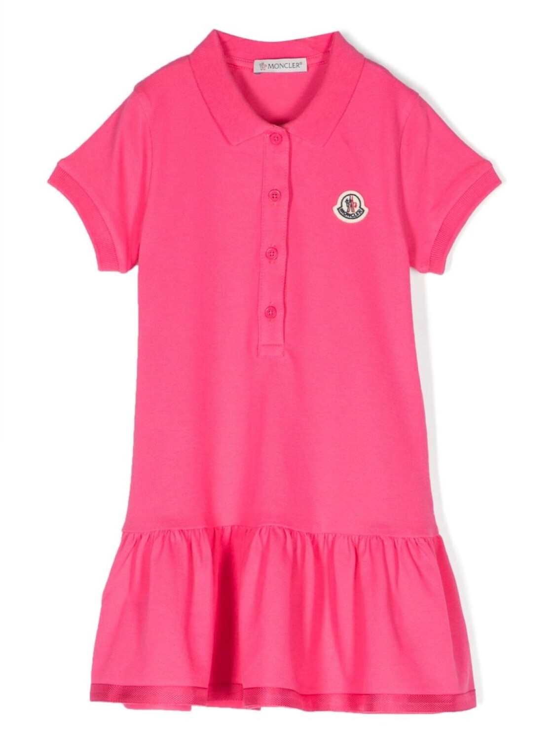 

Moncler Enfant платье с воротником поло и нашивкой-логотипом, розовый