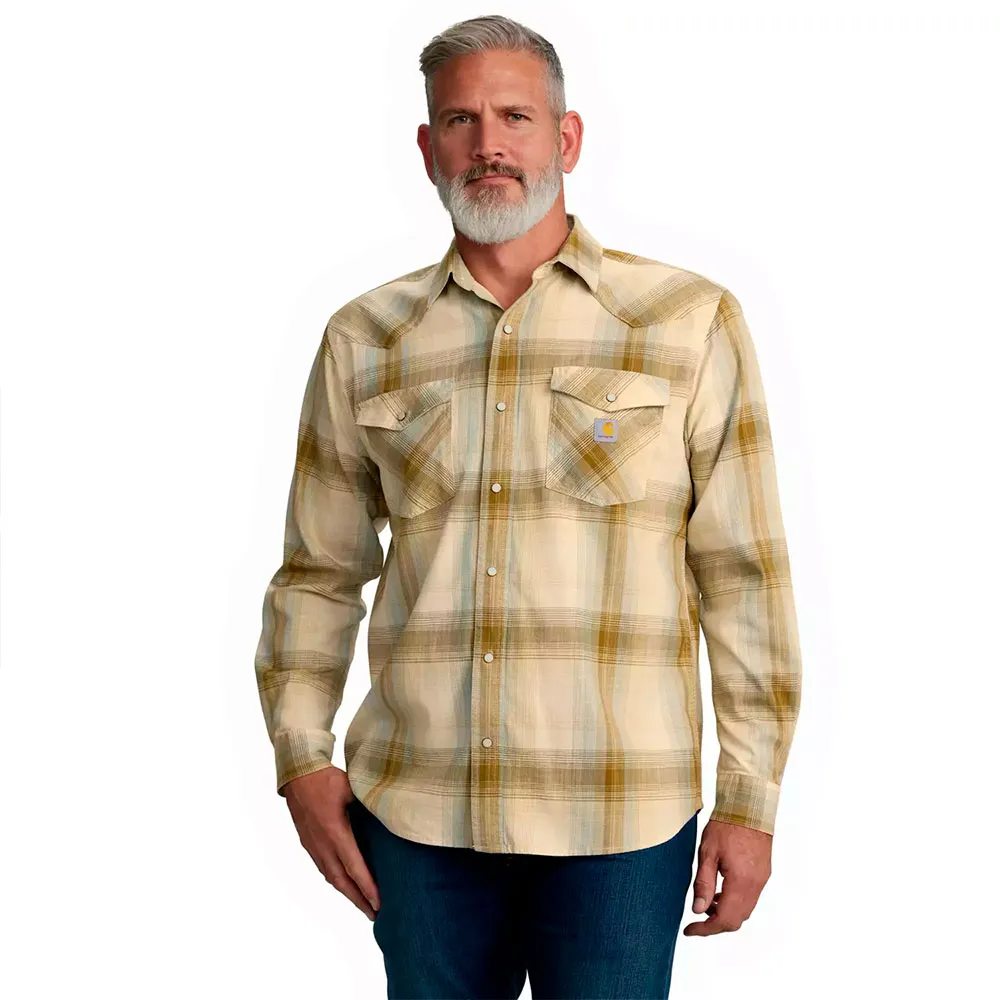 

Рубашка Carhartt Snap-Front Plaid, золотой