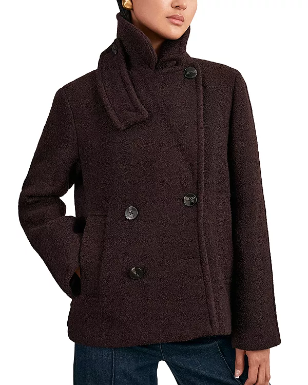 

Короткое шерстяное пальто Адди Reiss, красный