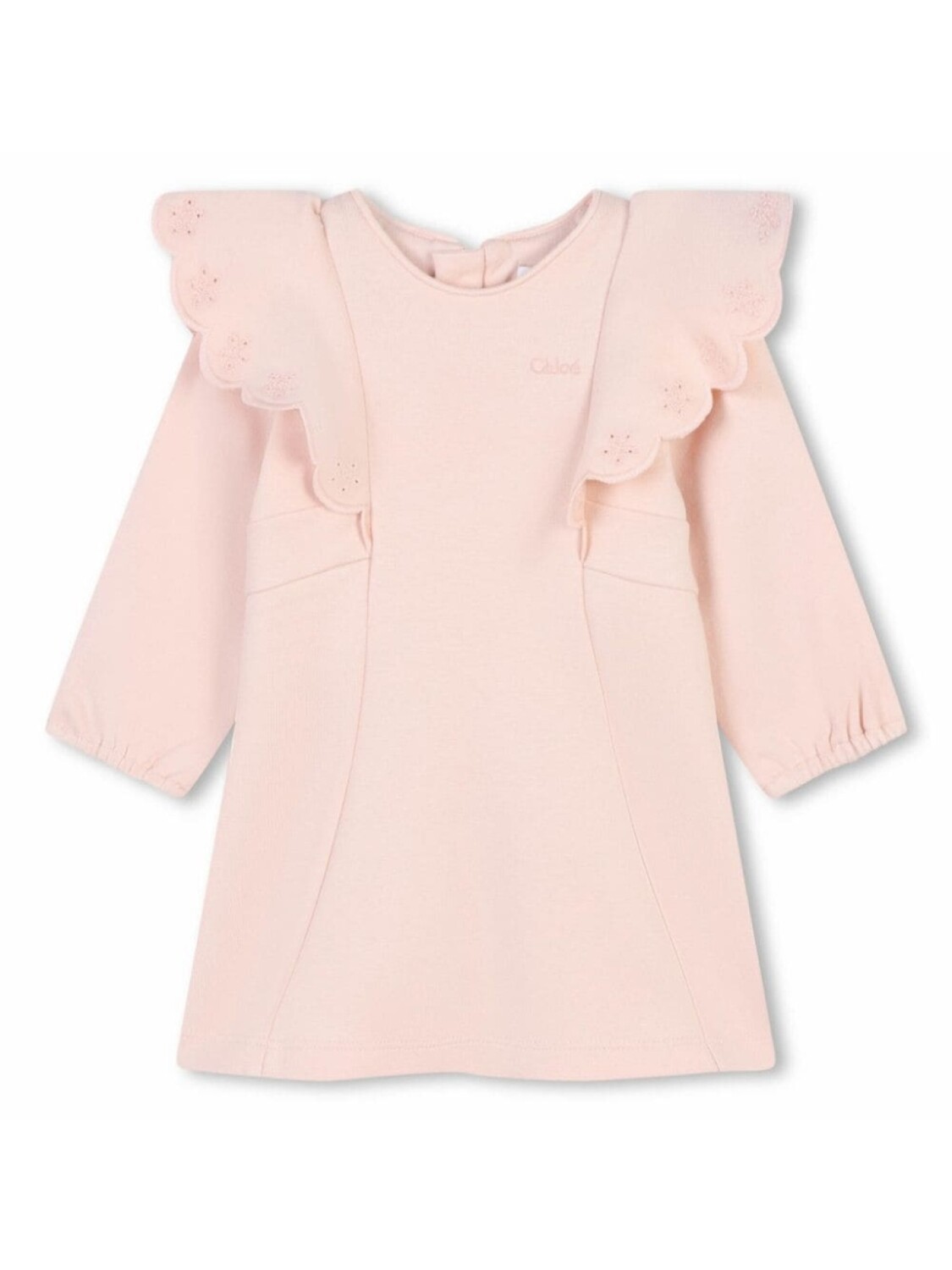 

Chloé Kids платье с цветочной вышивкой, розовый